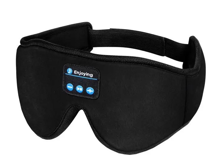 Wi-fi Bluetooth 3D Eye Masks Headset for Sleep - Stereo Head-mounted Shading Eye Masks, Detachable and Washable